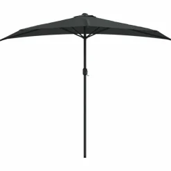 MAISON EXCLUSIVE - Parasol de balcon et mât en aluminium anthracite 270x144cm demi