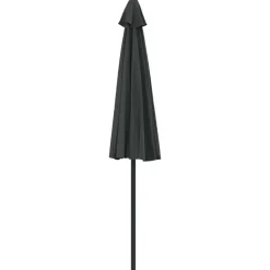 MAISON EXCLUSIVE - Parasol de balcon et mât en aluminium anthracite 270x144cm demi