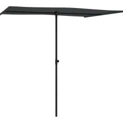 MAISON EXCLUSIVE - Parasol de jardin avec mât en aluminium 2x1,5 m noir
