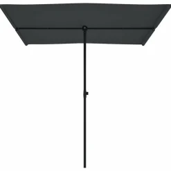 MAISON EXCLUSIVE - Parasol de jardin avec mât en aluminium 2x1,5 m noir