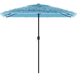 MAISON EXCLUSIVE - Parasol de jardin avec mât en acier bleu 248x248x248 cm