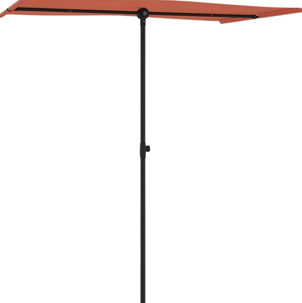 MAISON EXCLUSIVE - Parasol de jardin avec mât en aluminium 180x110 cm terre cuite