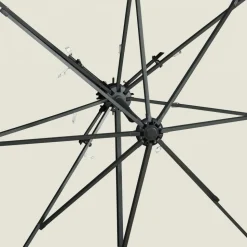 MAISON EXCLUSIVE - Parasol de jardin en porte-à-faux à double toit sable 250x250cm