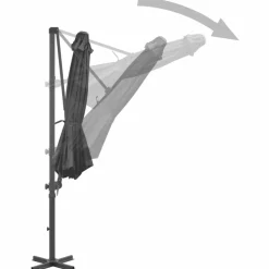 MAISON EXCLUSIVE - Parasol de jardin avec base portable anthracite