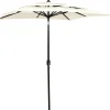 MAISON EXCLUSIVE - Parasol de jardin à 3 niveaux avec mât en aluminium sable 2x2 m