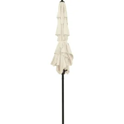 MAISON EXCLUSIVE - Parasol de jardin à 3 niveaux avec mât en aluminium sable 2x2 m