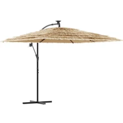 MAISON EXCLUSIVE - Parasol de jardin avec mât en acier marron 269x269x235 cm