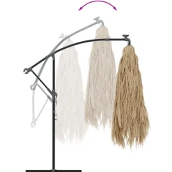 MAISON EXCLUSIVE - Parasol de jardin avec mât en acier marron 269x269x235 cm