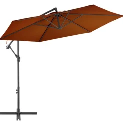 MAISON EXCLUSIVE - Parasol de jardin en porte-à-faux avec mât en aluminium