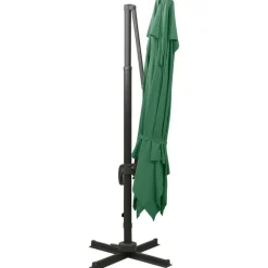 MAISON EXCLUSIVE - Parasol de jardin en porte-à-faux avec double toit vert