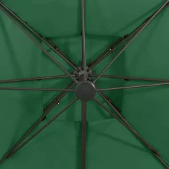 MAISON EXCLUSIVE - Parasol de jardin en porte-à-faux avec double toit vert