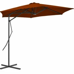 MAISON EXCLUSIVE - Parasol de jardin avec mât en acier terre cuite 300x230 cm