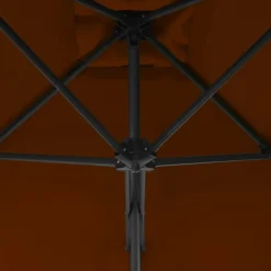 MAISON EXCLUSIVE - Parasol de jardin avec mât en acier terre cuite 300x230 cm