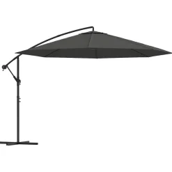 MAISON EXCLUSIVE - Parasol de jardin en porte-à-faux et poteau en aluminium
