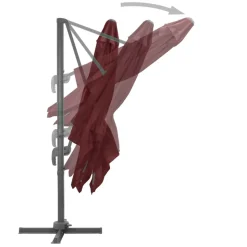 MAISON EXCLUSIVE - Parasol de jardin en porte-à-faux avec mât en aluminium