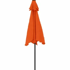 MAISON EXCLUSIVE - Parasol de jardin led et mât en acier terre cuite 225x225x212cm