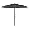 MAISON EXCLUSIVE - Parasol de jardin à 3 niveaux avec mât en aluminium anthracite