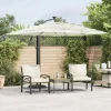 MAISON EXCLUSIVE - Parasol de jardin avec mât en acier blanc 246x246x230 cm