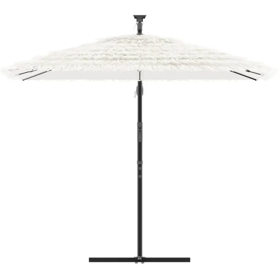 MAISON EXCLUSIVE - Parasol de jardin avec mât en acier blanc 246x246x230 cm