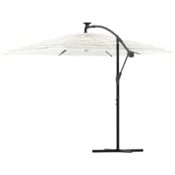 MAISON EXCLUSIVE - Parasol de jardin avec mât en acier blanc 246x246x230 cm