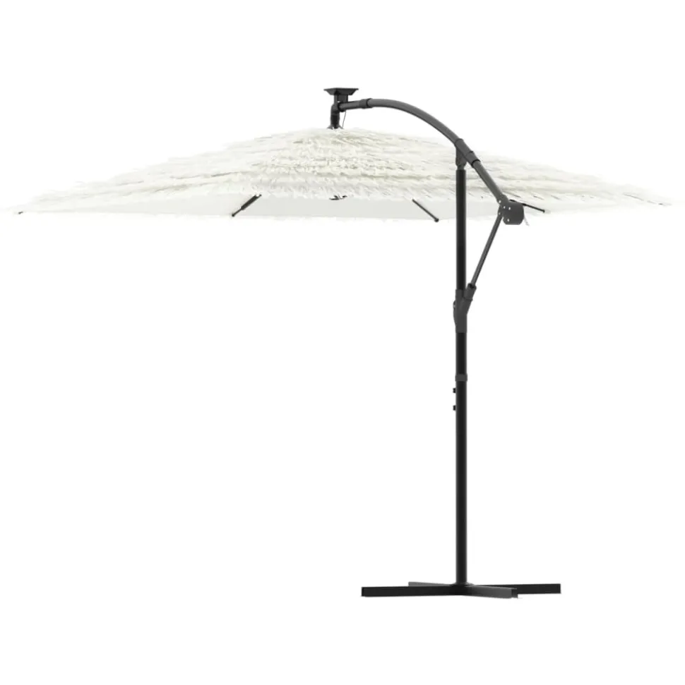 MAISON EXCLUSIVE - Parasol de jardin avec mât en acier blanc 246x246x230 cm