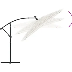 MAISON EXCLUSIVE - Parasol de jardin avec mât en acier blanc 246x246x230 cm