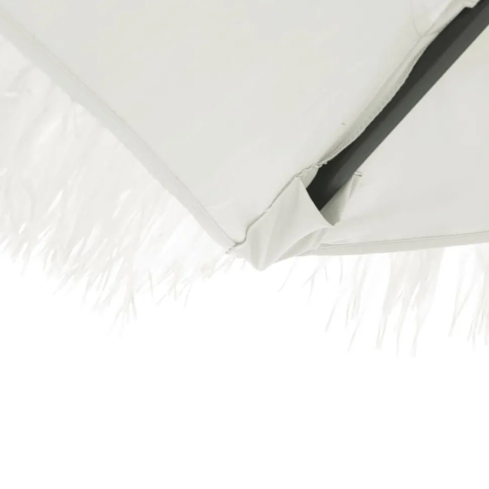 MAISON EXCLUSIVE - Parasol de jardin avec mât en acier blanc 246x246x230 cm
