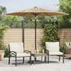 MAISON EXCLUSIVE - Parasol de jardin avec mât en acier marron 268x268x226 cm