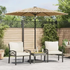 MAISON EXCLUSIVE - Parasol de jardin avec mât en acier marron 268x268x226 cm