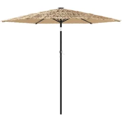 MAISON EXCLUSIVE - Parasol de jardin avec mât en acier marron 268x268x226 cm