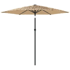 MAISON EXCLUSIVE - Parasol de jardin avec mât en acier marron 268x268x226 cm