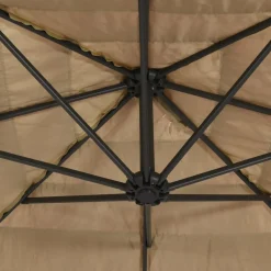 MAISON EXCLUSIVE - Parasol de jardin avec mât en acier marron 268x268x226 cm