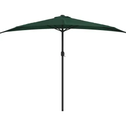 MAISON EXCLUSIVE - Parasol de balcon avec mât en aluminium vert 300x155 cm demi