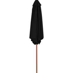 MAISON EXCLUSIVE - Parasol de jardin avec mât en bois noir 270 cm