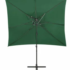 MAISON EXCLUSIVE - Parasol de jardin en porte-à-faux à double toit vert 250x250 cm