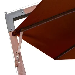 MAISON EXCLUSIVE - Parasol de jardin suspendu avec mât terre cuite bois de sapin
