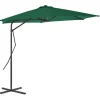 MAISON EXCLUSIVE - Parasol d'extérieur avec mât en acier 300 cm vert