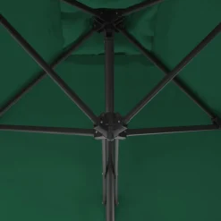 MAISON EXCLUSIVE - Parasol d'extérieur avec mât en acier 300 cm vert