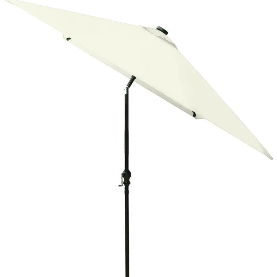 MAISON EXCLUSIVE - Parasol de jardin avec led et mât en acier sable 2x3 m