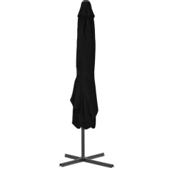 MAISON EXCLUSIVE - Parasol de jardin avec mât en acier noir 250x250x230 cm
