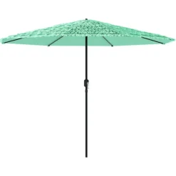 MAISON EXCLUSIVE - Parasol de jardin avec mât en acier vert 388x388x248 cm