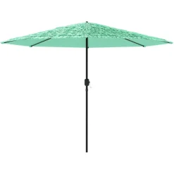 MAISON EXCLUSIVE - Parasol de jardin avec mât en acier vert 388x388x248 cm