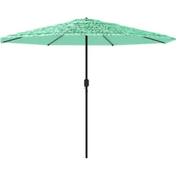 MAISON EXCLUSIVE - Parasol de jardin avec mât en acier vert 388x388x248 cm
