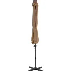 MAISON EXCLUSIVE - Parasol de jardin en porte-à-faux et poteau en aluminium taupe