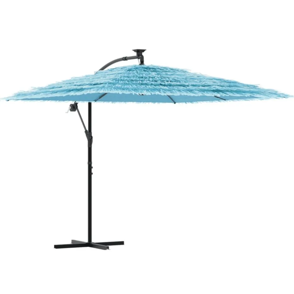 MAISON EXCLUSIVE - Parasol de jardin avec mât en acier bleu 269x269x235 cm