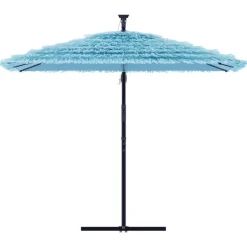 MAISON EXCLUSIVE - Parasol de jardin avec mât en acier bleu 269x269x235 cm