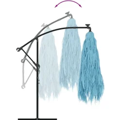 MAISON EXCLUSIVE - Parasol de jardin avec mât en acier bleu 269x269x235 cm