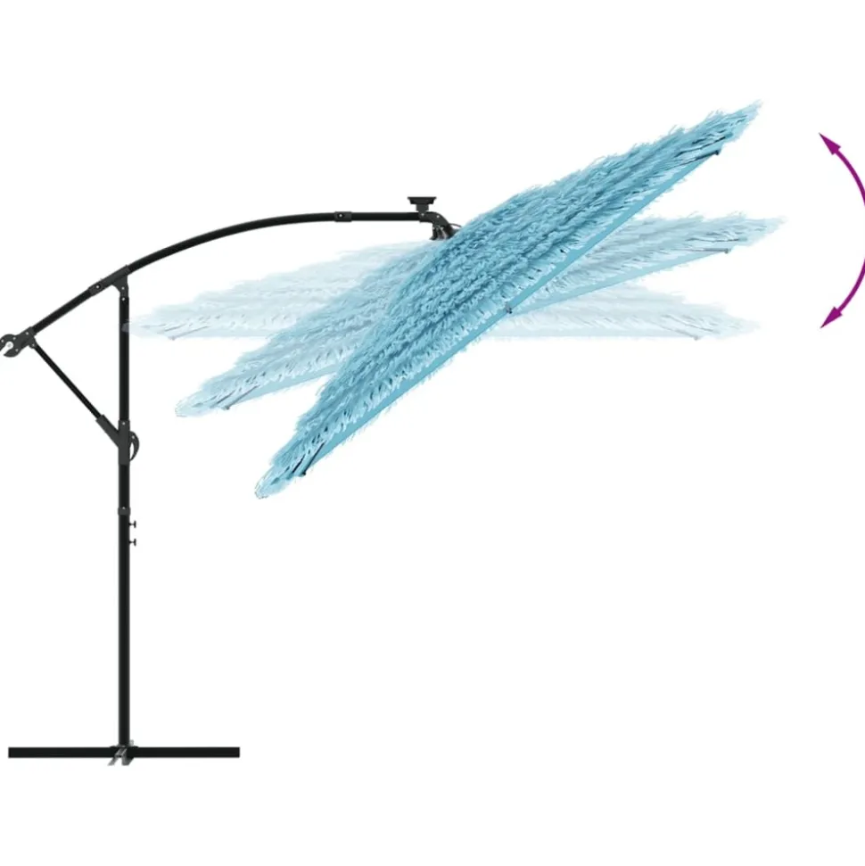 MAISON EXCLUSIVE - Parasol de jardin avec mât en acier bleu 269x269x235 cm