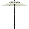 MAISON EXCLUSIVE - Parasol de jardin à 3 niveaux avec mât en aluminium sable 2 m
