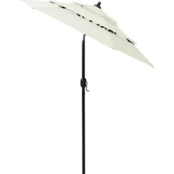 MAISON EXCLUSIVE - Parasol de jardin à 3 niveaux avec mât en aluminium sable 2 m
